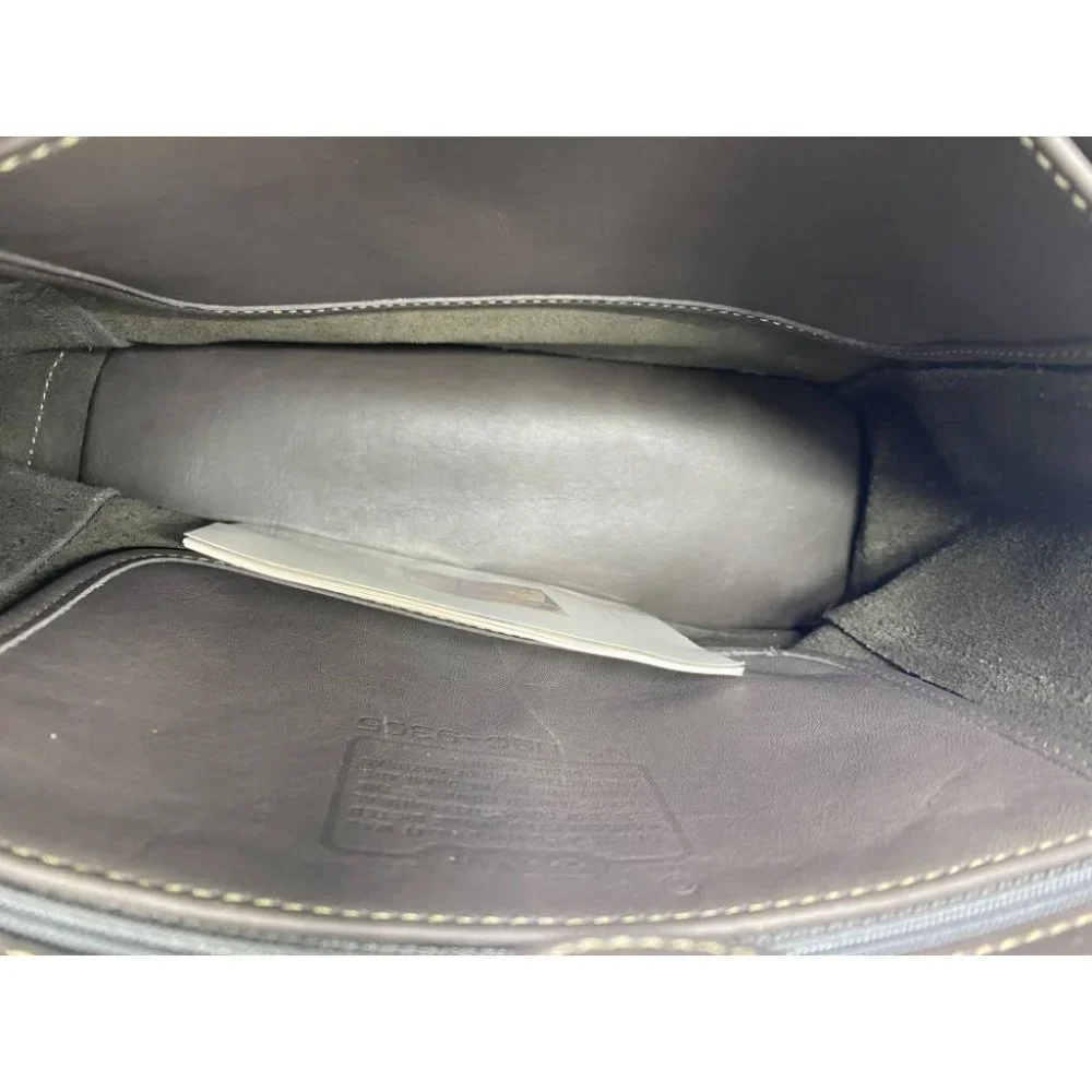 COACH Vintage Leather Crossbody Gray Silver - Picture 10 of 13